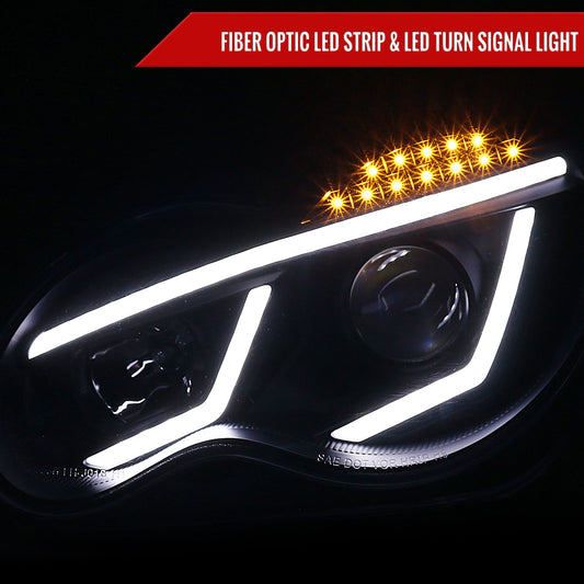 2002 Benz W203 C-Class 4DR Spec-D aftermarket headlights