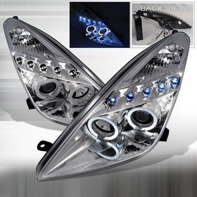 2000-2005 Toyota Celica Halo Projector Spec-D Headlights Chrome