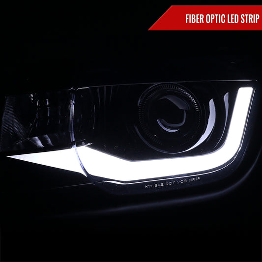 2011 Chevy Camaro GL Blk Spec-D smoked aftermarket headlights