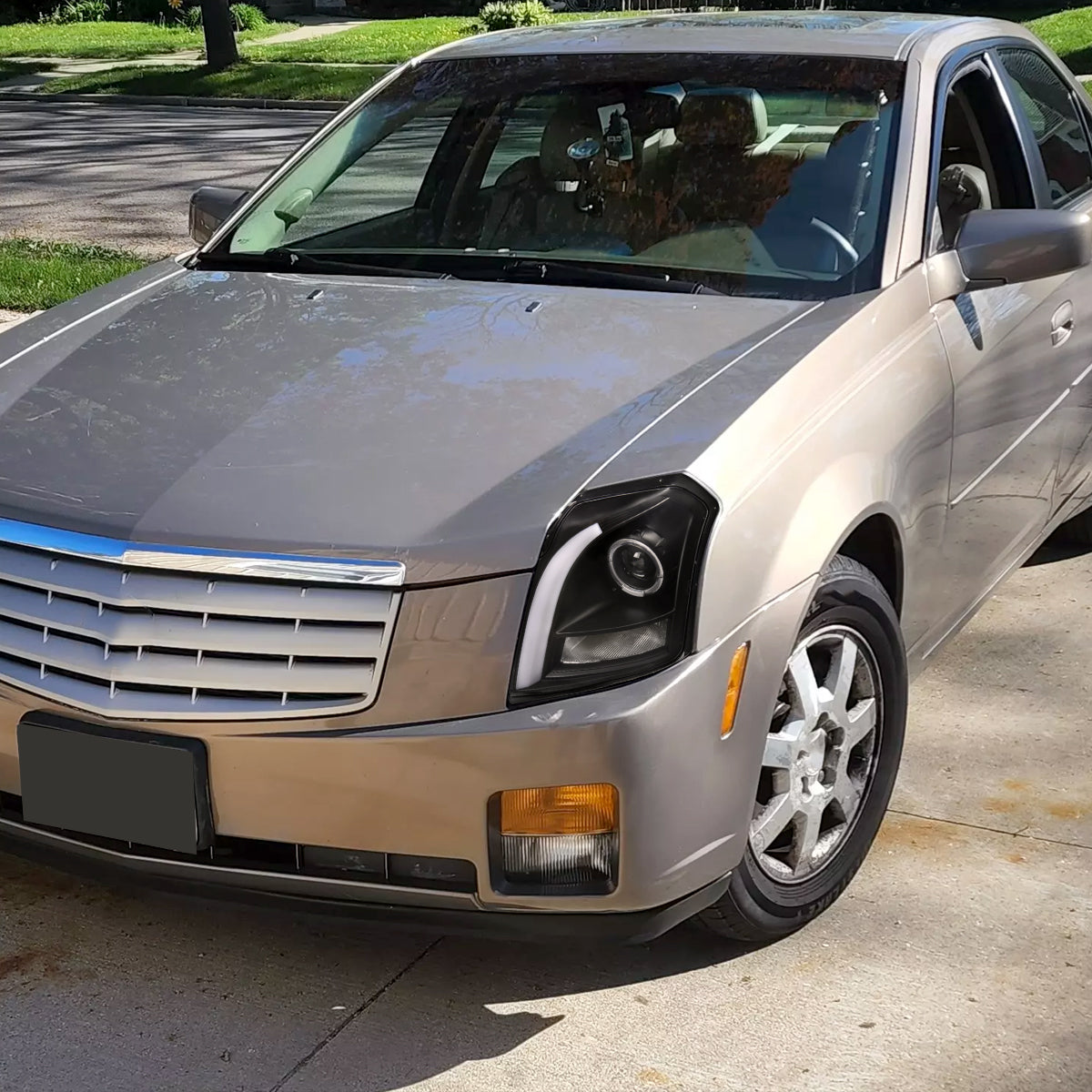 Spec-D 07 Cadillac CTS black headlights