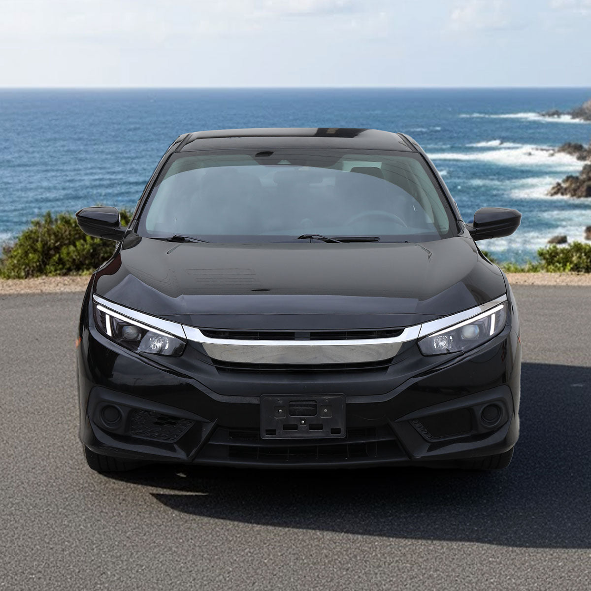 Spec-D Honda Civic Chrome Projector Headlights Sequential LED DRL