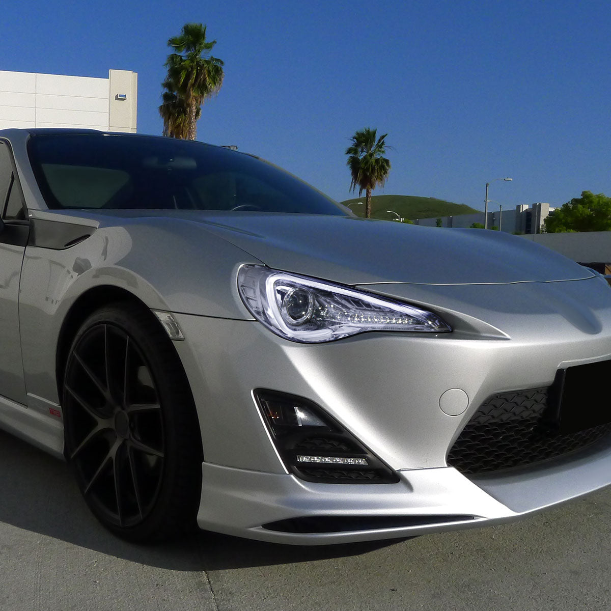 Spec-D 16 Scion FRS Projector Strip chrome headlights