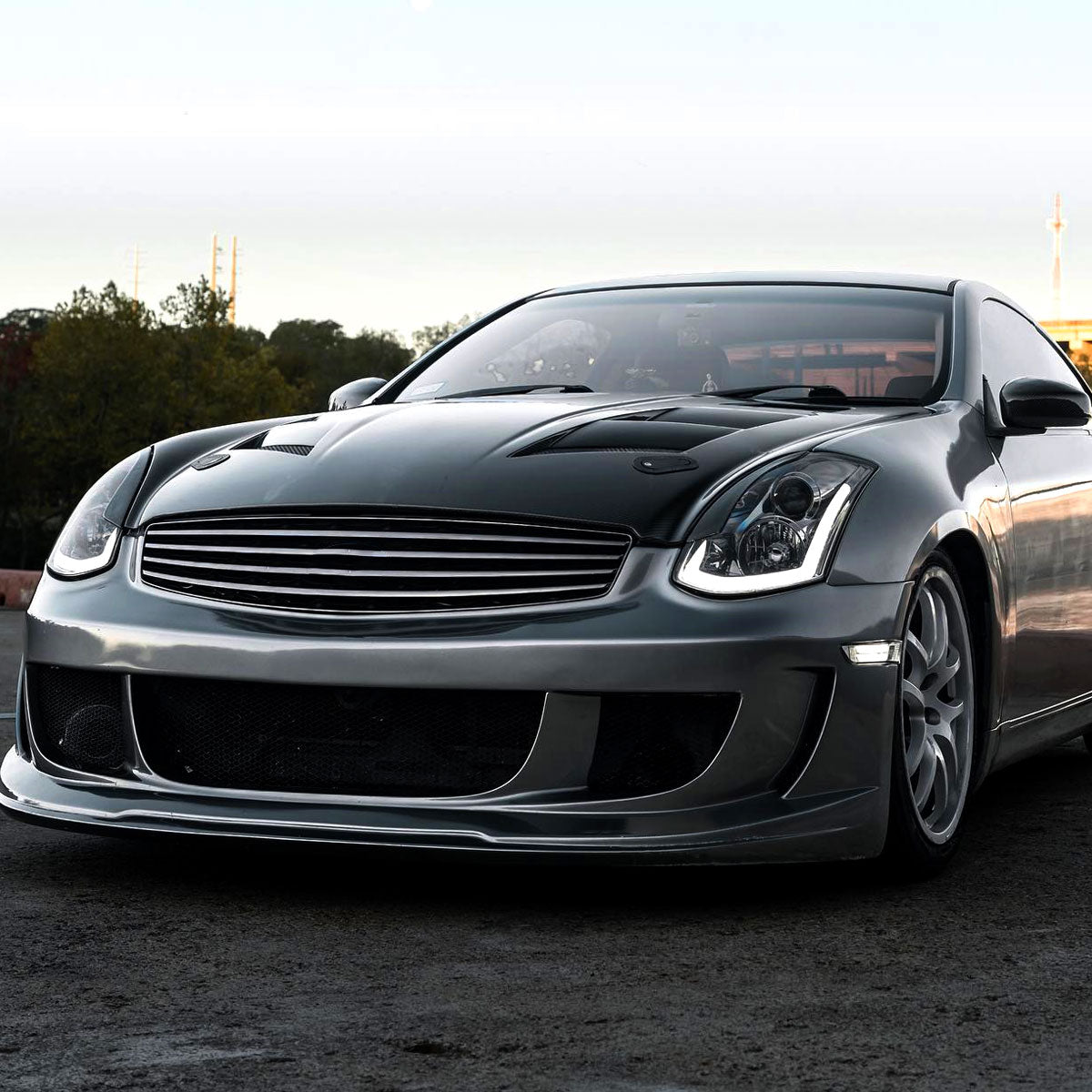 Spec-D 07 G35 2DR Pro Turn chrome headlights