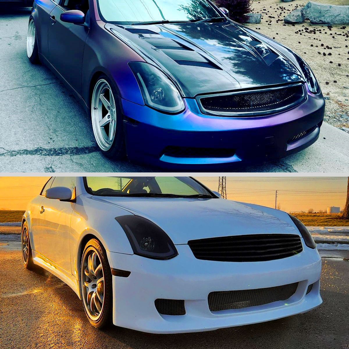 Spec-D 07 G35 2DR Pro Turn black headlights