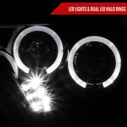 2011 Ford Mustang Dual Spec-D black aftermarket headlights