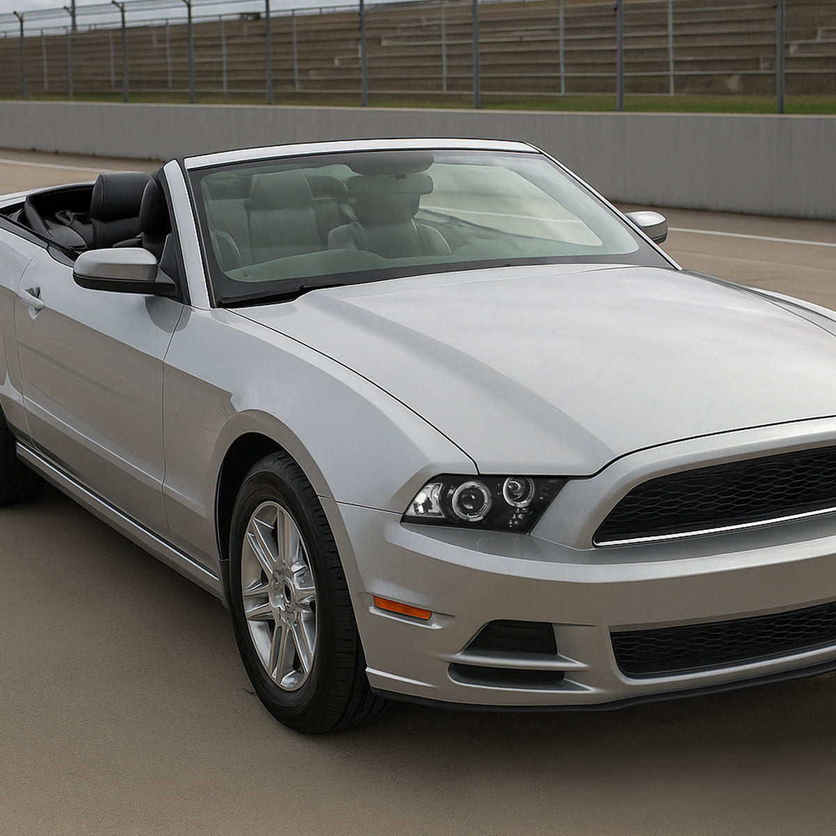 Spec-D 14 Ford Mustang Dual black headlights