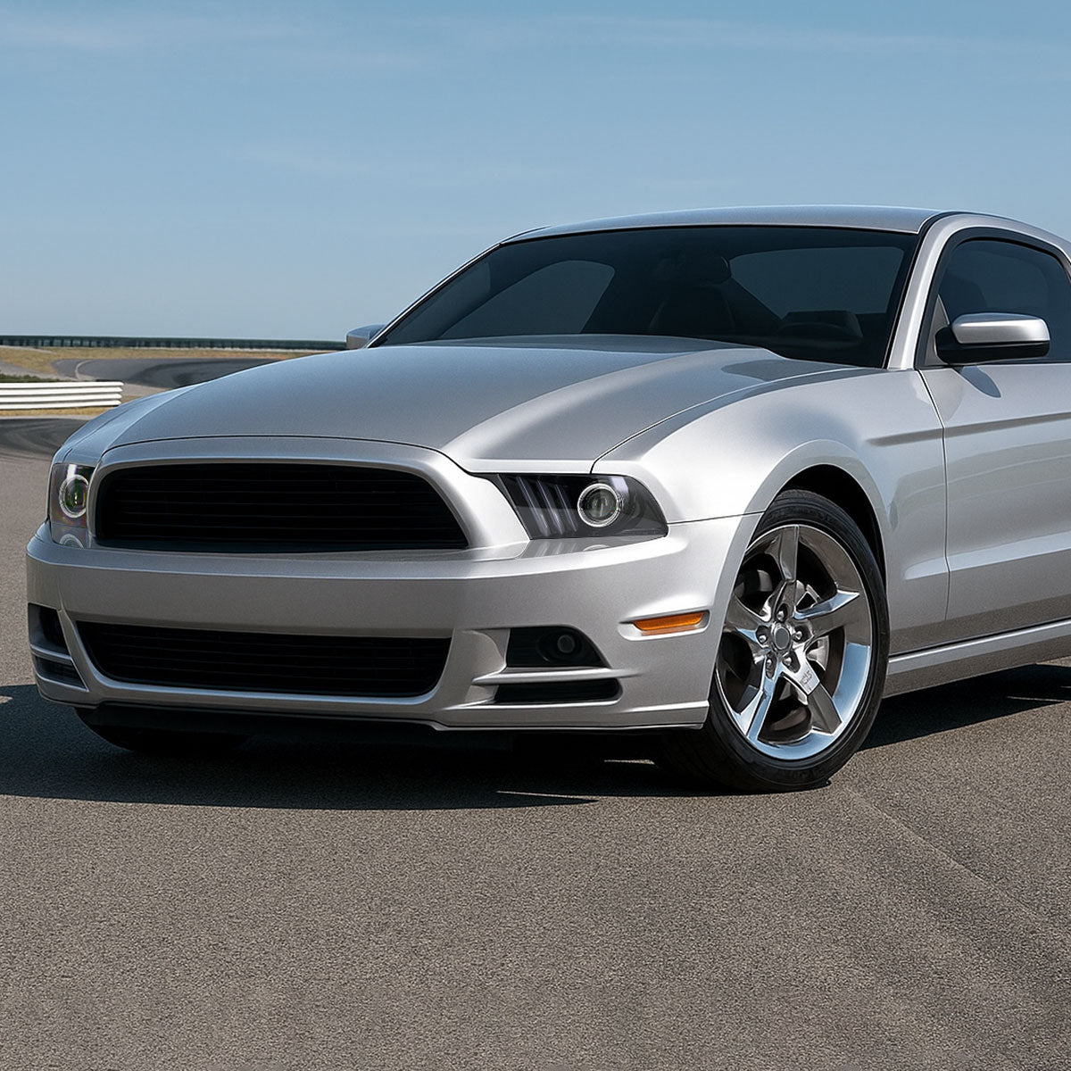 Spec-D 14 Ford Mustang Pro Turn black headlights