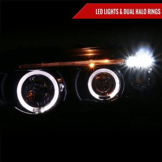 2002 BMW E53 X5 Dual Spec-D black aftermarket headlights