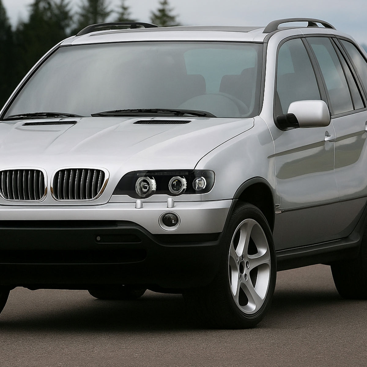 Spec-D 02 BMW E53 X5 Dual black Projector Headlights