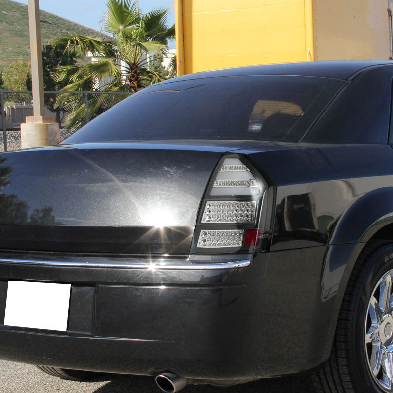 2005-2007 Chrysler 300C LED Spec-D Tail Lights Black