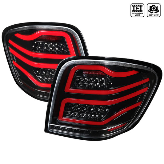 2006-2011 Mercedes M-Class W164 LED Black Spec-D Tail Lights Clear Lens