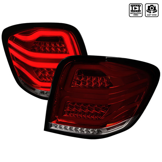 2006-2011 Mercedes W164 M-Class LED Spec-D Tail Lights Red Smoked