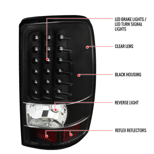 2000-2006 GMC Denali Tahoe LED Spec-D Tail Lights