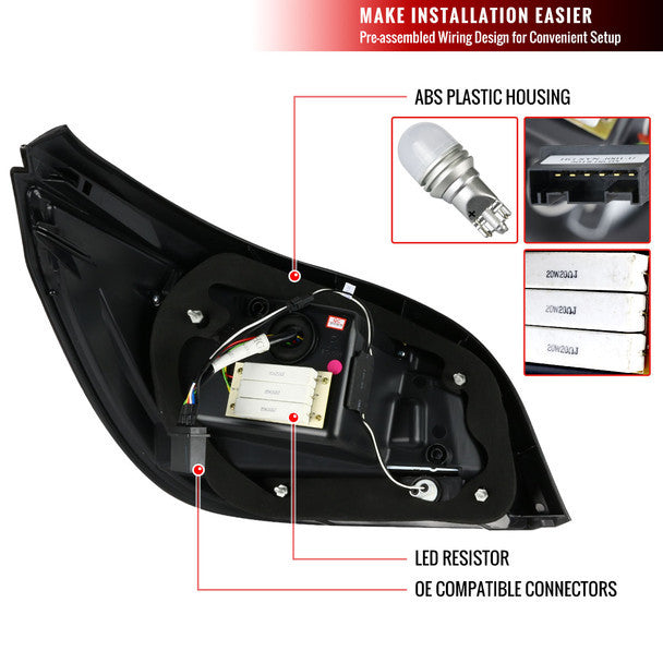 Spe-D 2004-2007 BMW 530i 550i 545i E60 Smoked LED Spec-D Tail Lights