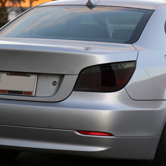 2008-2010 BMW E60 525i 530i 535i 550i LED Spec-D Tail Lights Chrome Red Smoked Lens