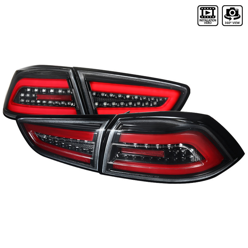 2008-17 Mitsubishi Lancer EVO X LED Tail Lights Black