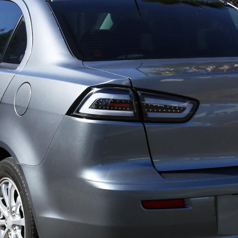 2008-2017 Mitsubishi Lancer EVO X LED Spec-D Tail Lights Matte Black