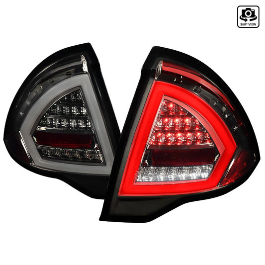 2010-2012 Ford Fusion LED Bar Spec-D Tail LightsChrome Smoked Lens