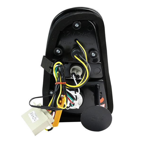 LT-E6008RGLED-TM 2008-10 BMW E60 525i 530i 535i 550i LED Tail Lights Chrome Red Smokedd Lens