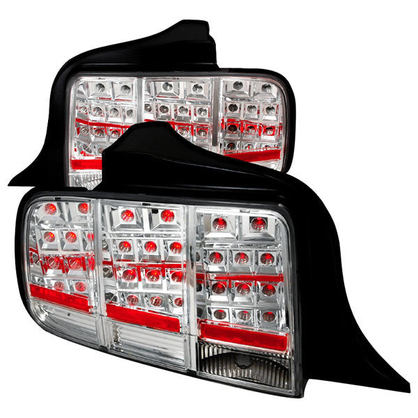 Spec-D 2005-09 Ford Mustang LED Tail Lights Chrome