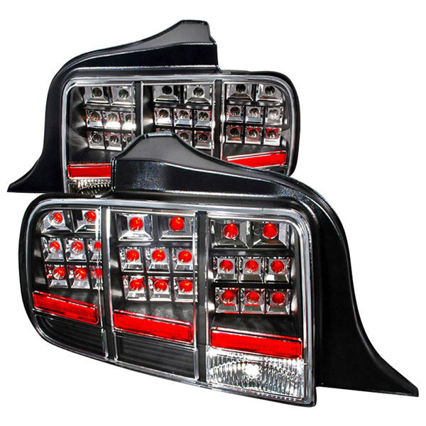 Spec-D 2005-09 Ford Mustang LED Tail Lights Black