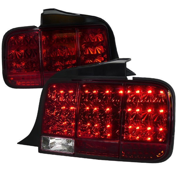 Spec-D 2005-09 Ford Mustang Sequential LED Tail Lights Red