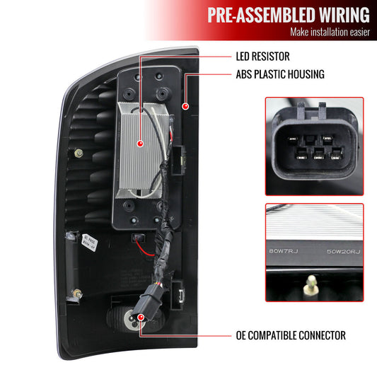 2002-2006 Dodge Ram Chrome LED Spec-D Tail Lights