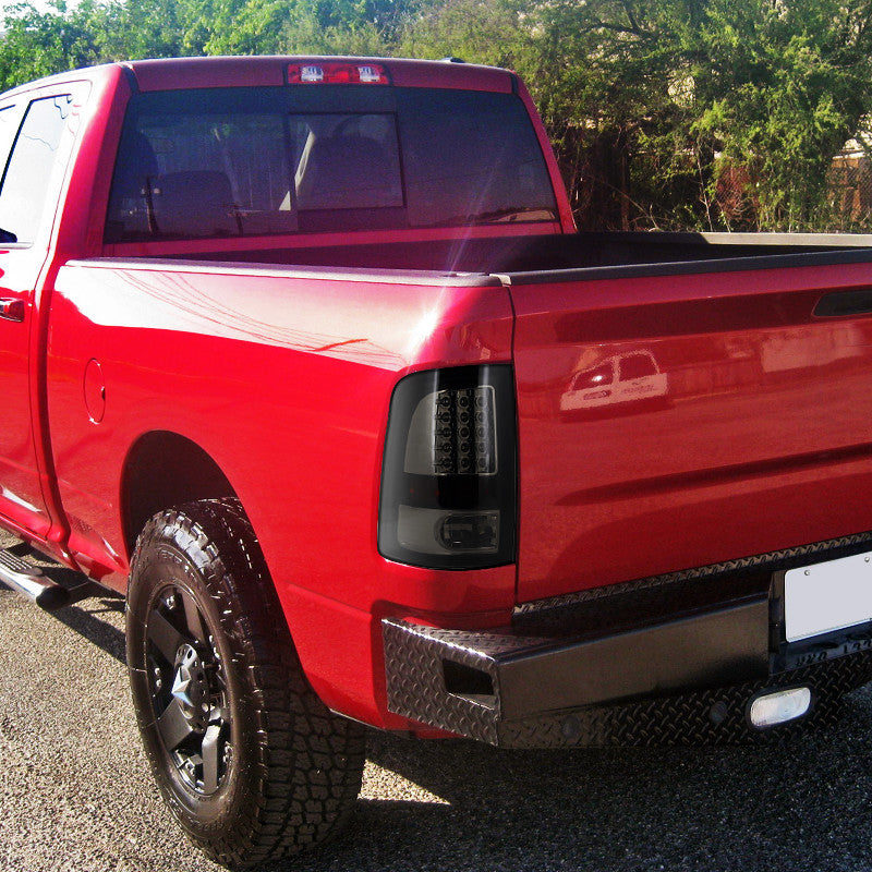 2009-18 Dodge Ram LED Tail Lights Black Smokedd Lens