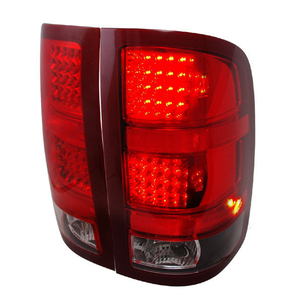 Spec-D 07-12 GMC Sierra LED Tail Lights Black