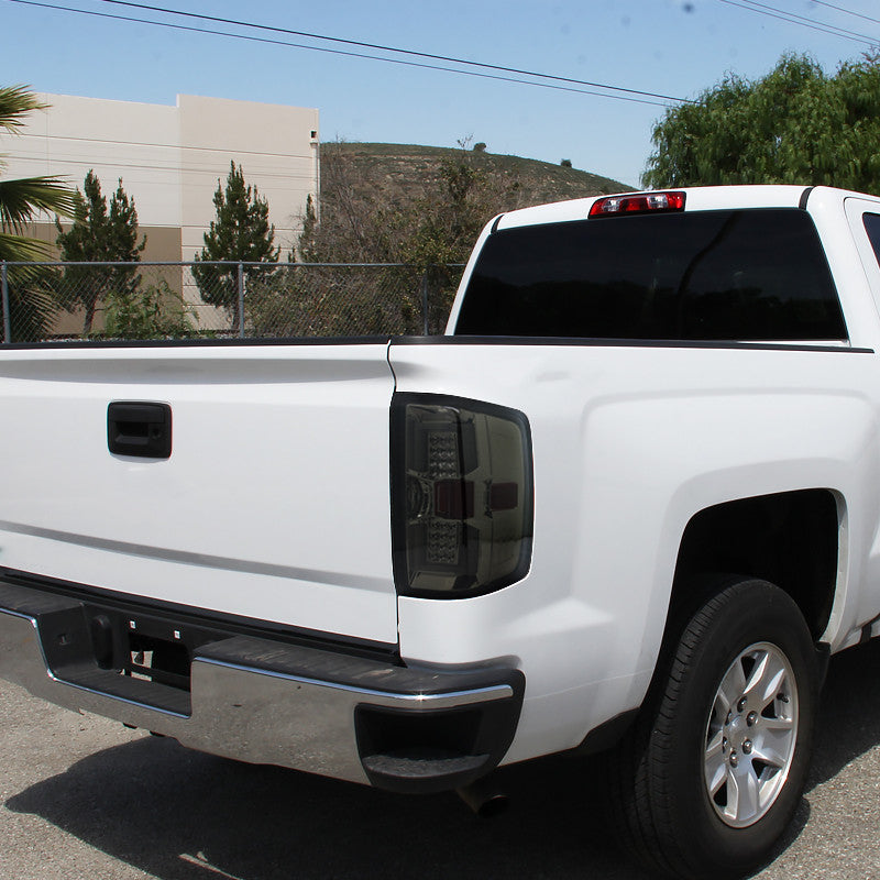 2015 Chavy Silverado LED Tail Lights Smokedd
