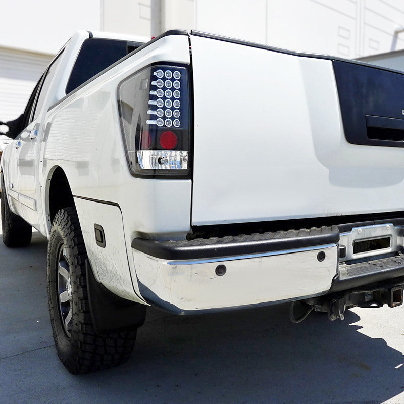 2004-12 Nissan Titan LED Tail Lights Black