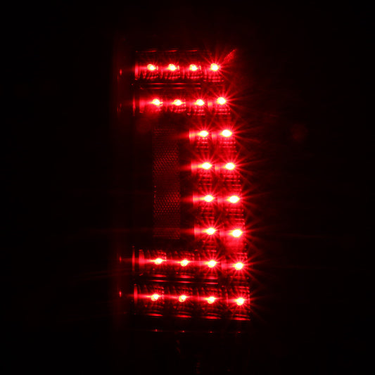 2015-2018 GMC Yukon LED Red Bar Spec-D Tail Lights Black Clear Lens