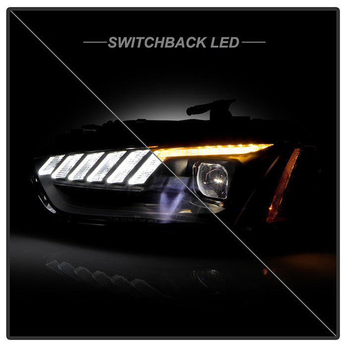 Light bar sequential projector headlights for Audi A4 2004