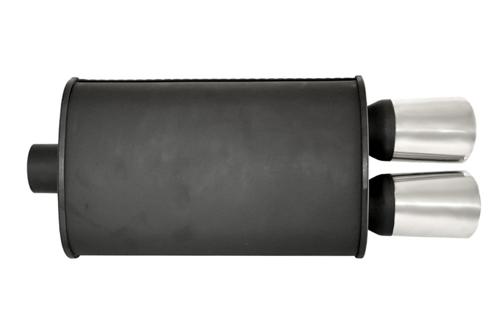 Megan Racing O-VA-B Oval Universal Dual Tip Muffler