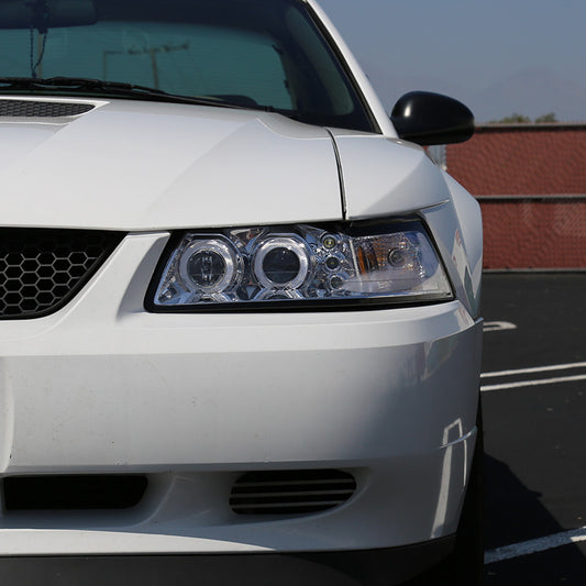 1999-2004 Mustang Dual Halo Projector Spec-D Headlights Chrome