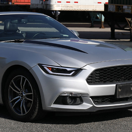 2015-2020 Mustang LED Bar Projector Spec-D Headlights Black