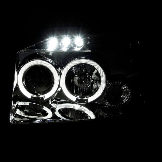 2001-2004 Nissan Frontier LED Projector Spec-D Headlights Chrome