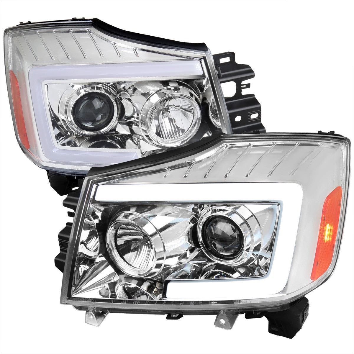 Spec-D 04-15 Nissan Titan Sequential LED Headlights Chrome