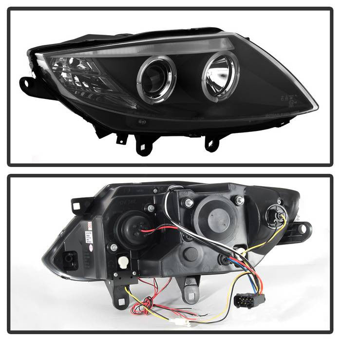 Spyder BMW Z4 03-08 Halo Projector Headlights Black (PRO-YD-BMWZ403-HL-BK) backside of the back rear panel
