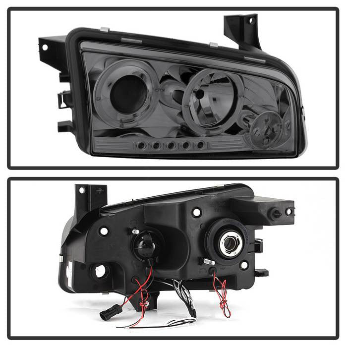 Spyder Dodge Charger 06-10 Halo Projector Headlights Smoke (PRO-YD-DCH05-LED-SM) backside of back rear panel