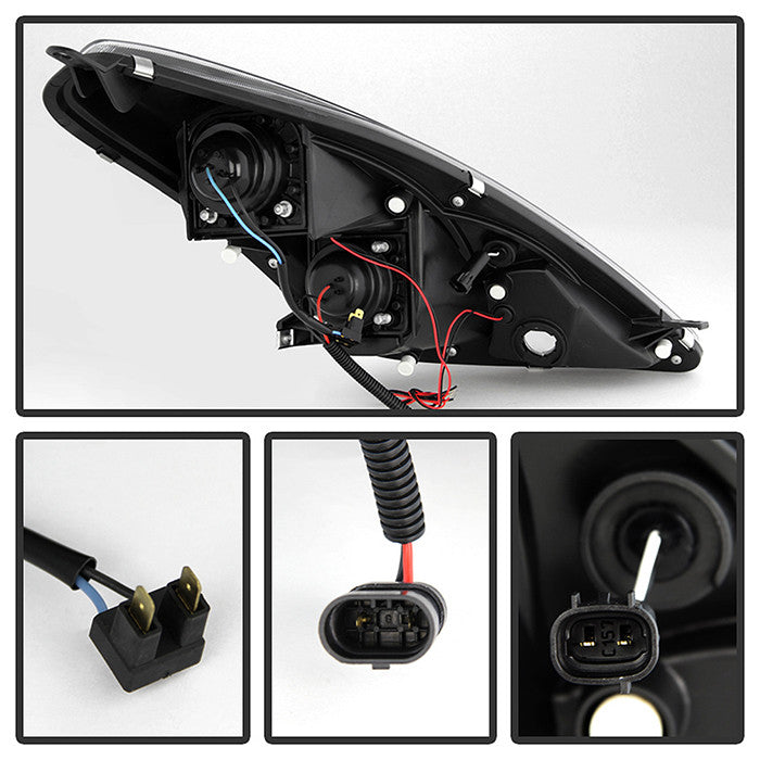 Spyder Toyota Celica 00-05 Halo Projector Headlights Black PRO-YD-TCEL00-LED-BK backside of the rear back panel