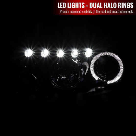2008-2010 Scion Xb Halo LED Projector Spec-D Headlights Black Smoked