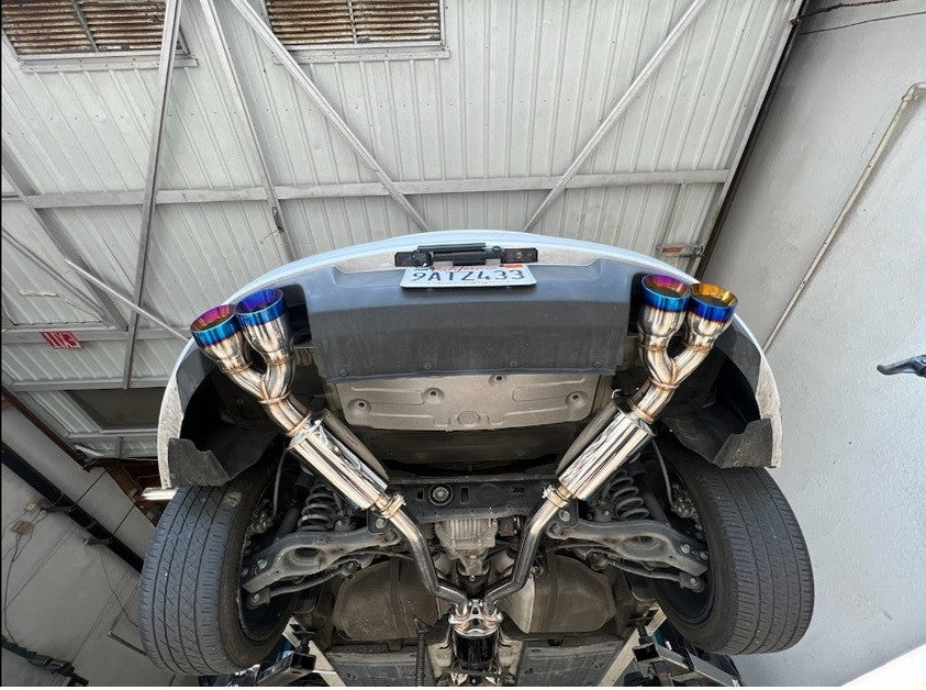 quad burnt tips Cat-back Exhaust Genesis coupe V6 3.8L