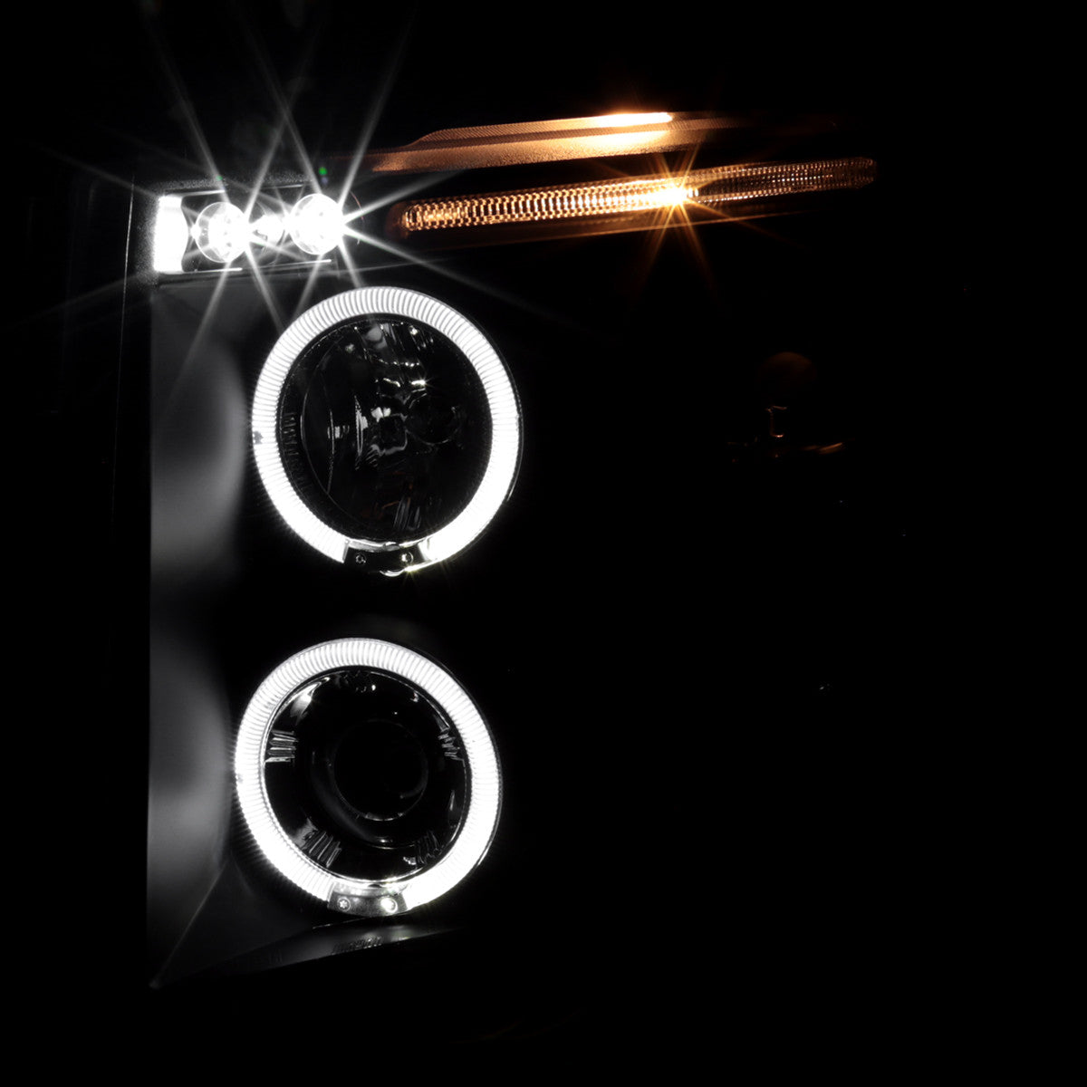 Spe-D 2007-2010 Chevy Silverado Halo Projector Spec-D Headlights Black