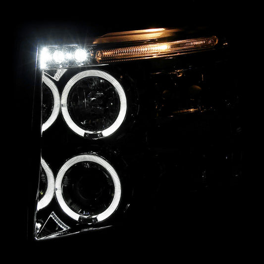 2007-2010 Chevy Silverado Halo Projector Headlgihts Chrome