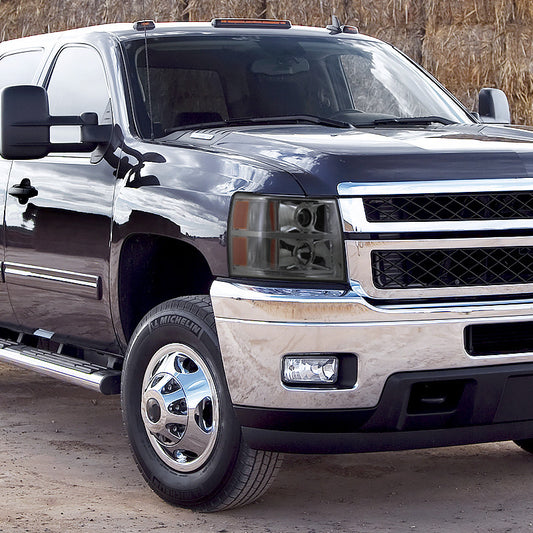 2007-2013 Silverado Dual Halo Projector Spec-D Headlights Smoked