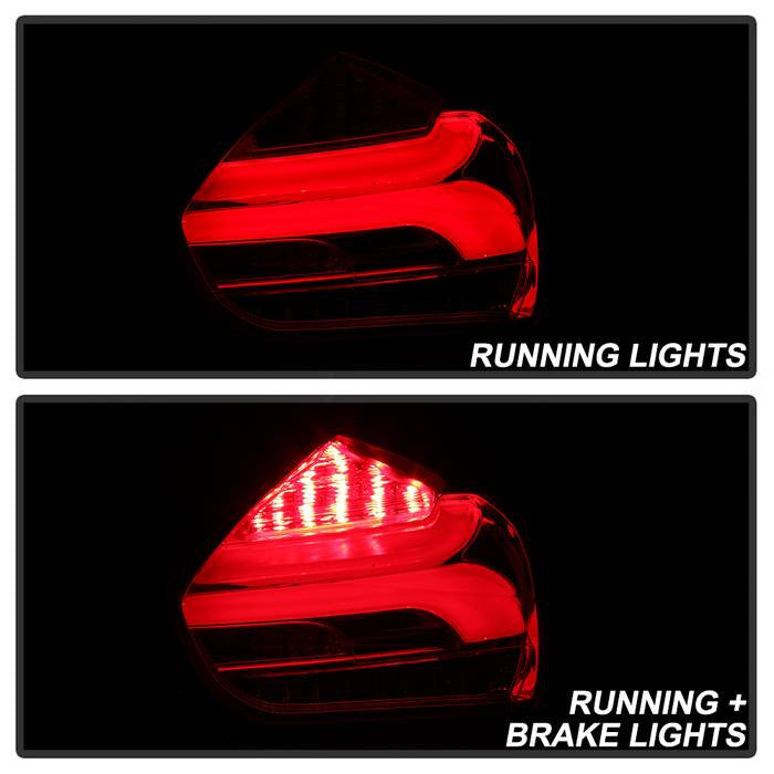 Spyder 15-17 Ford Focus 5DR hatchback sequential Full LED tail lights installed red