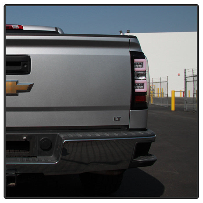 Spyder GMC 15-19 Sierra 3500HD dually installed LED bar tail lights black