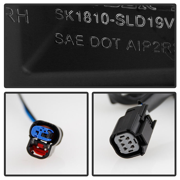 Spyder 19-20 Chevy Silverado LED tailLights black Halogen type