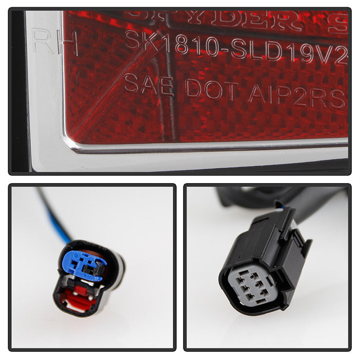 Spyder 19-20 Silverado LED tailLight chrome OEM LED type